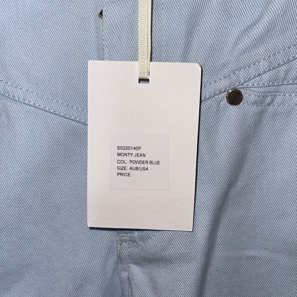NWT SIGNIFICANT OTHER Monty Jean High Rise Straight Leg Light Wash Size US 4 - Picture 11 of 12
